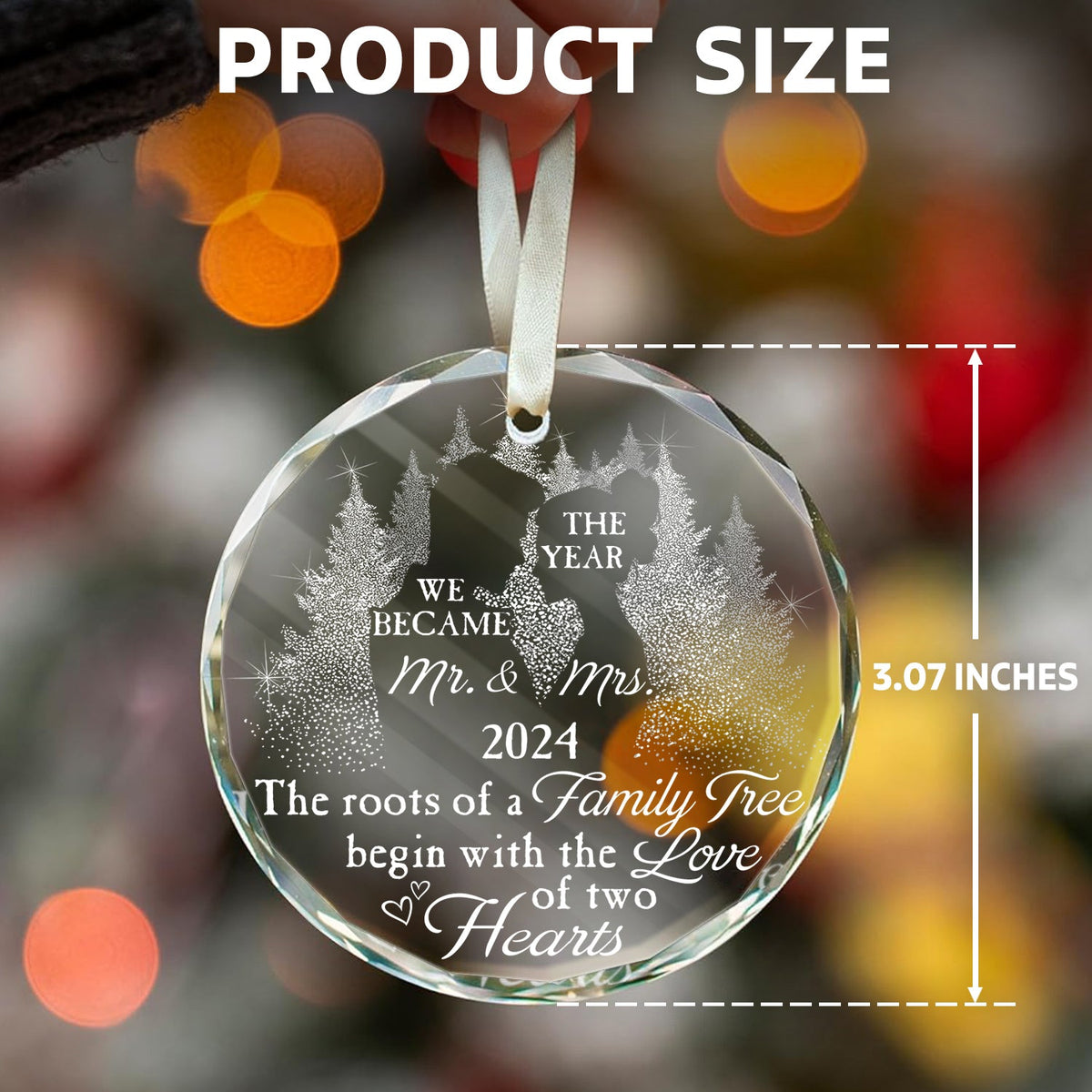 2024 The Year We Became Mr. & Mrs. - AZCS Glass Ornament