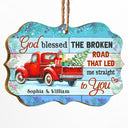 God Blessed The Broken Road Couple - Christmas Gift - Personalized Wooden Ornament