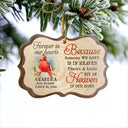 Forever In Our Hearts Memorial - Christmas Gift - Personalized Custom Wooden Ornament