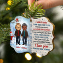 Christmas Couple Turn Back The Clock - Christmas Gift For Couple - Personalized Wooden Ornament