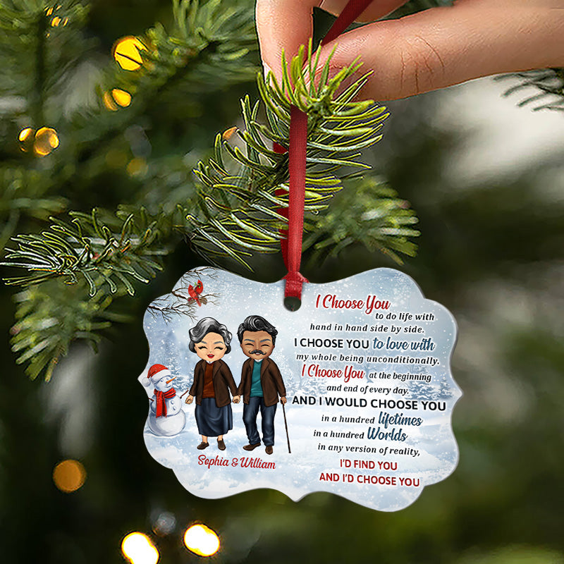 Couple I Wish I Could Turn Back The Clock - Christmas Gift For Couple - Personalized Custom Aluminum Ornament