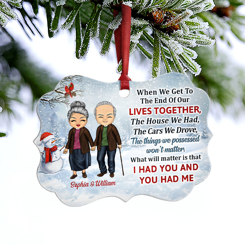 Couple I Wish I Could Turn Back The Clock - Christmas Gift For Couple - Personalized Custom Aluminum Ornament