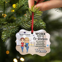 Work Made Us Co-Workers Friends - BFF Bestie Christmas Gift - Personalized Custom Aluminum Ornament