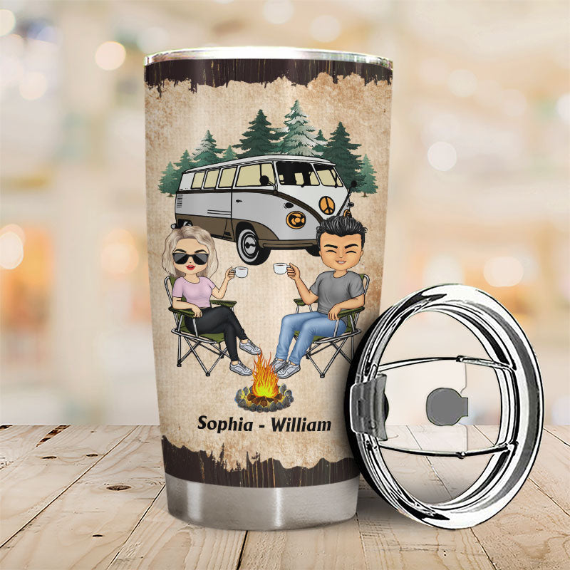 Apparently We Are Trouble When We Are Together - Gift For Camping Friends - Personalized Custom Tumbler