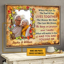 Custom Photo Family Old Couple When We Get Custom Poster, Personalized Fall Couple Wall Art, Couple Gift