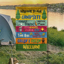 Personalized Camping Proudly Serving Custom Flag, Camping Gift