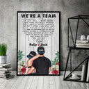 Couple King Queen Rose We're A Team Custom Poster