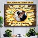 Custom Photo Wedding Married Couple Housewarming Gift Sunflower Custom Poster