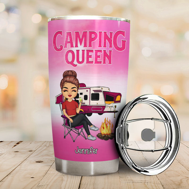 Camping Queen Classy - Gift For Camping Lovers - Personalized Custom Tumbler