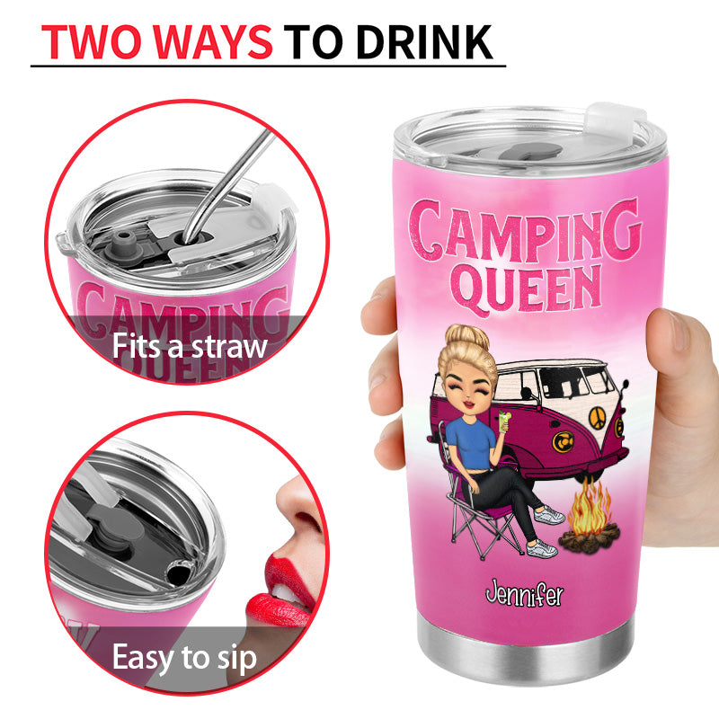 Camping Queen Classy - Gift For Camping Lovers - Personalized Custom Tumbler