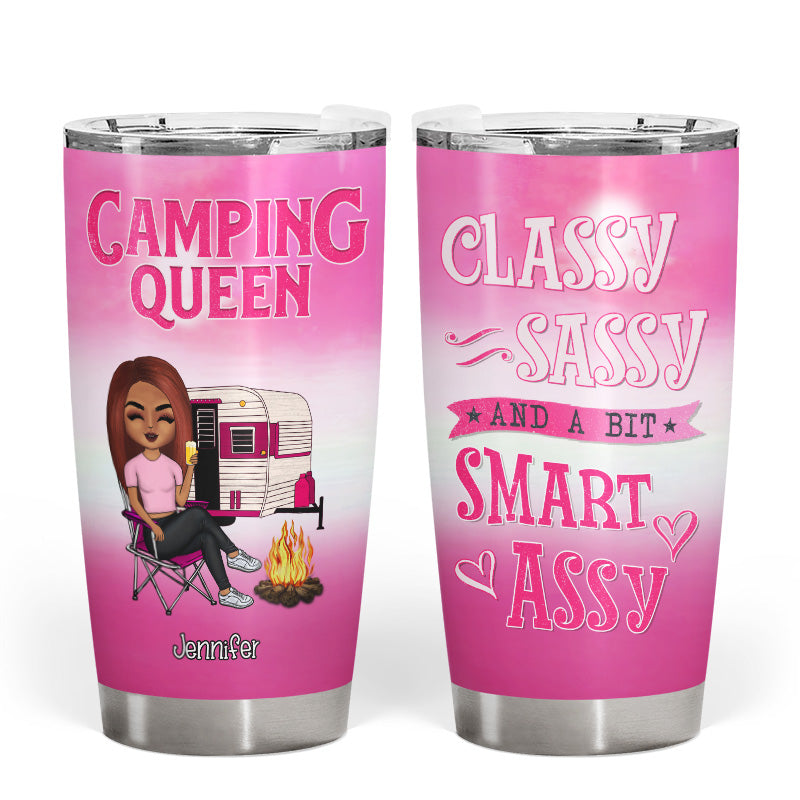 Camping Queen Classy - Gift For Camping Lovers - Personalized Custom Tumbler