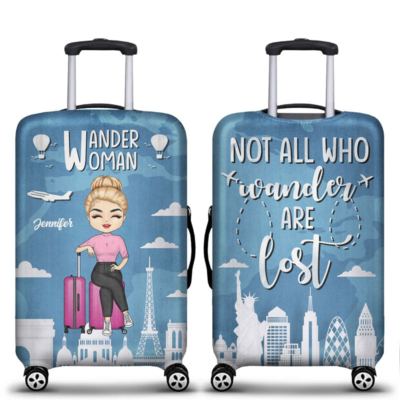 Not All Who Wander Are Lost - Gift For Travel Lovers - Personalized Custom Luggage Cover