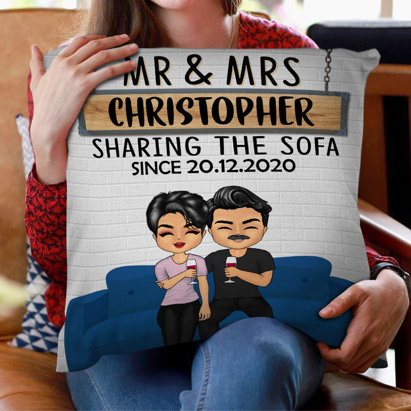 Sharing The Sofa - Gift For Couples - Personalized Custom Pillow