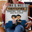 Sharing The Sofa - Gift For Couples - Personalized Custom Pillow