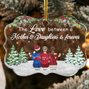 Mother Daughter Forever Linked - Christmas Gift For Mother - Personalized Custom Medallion Acrylic Ornament