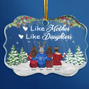 Mother Daughter Forever Linked - Christmas Gift For Mother - Personalized Custom Medallion Acrylic Ornament