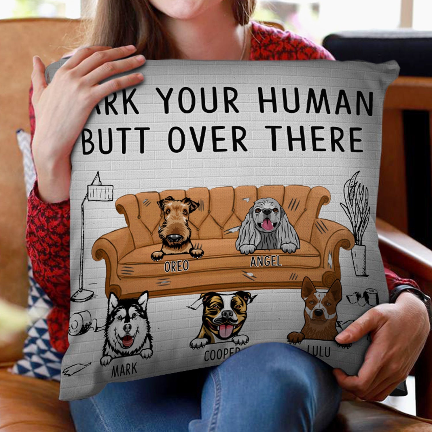 This Is Our Couch Sit Over There - Gift For Dog & Cat Lovers - Personalized Custom Pillow