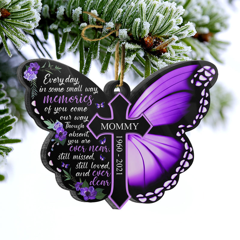 Still Missed Still Loved - Memorial Gift - Personalized Custom Butterfly Acrylic Ornament