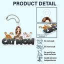 Cat Mom Walking Cat - Gift For Cat Lovers - Personalized Acrylic Car Hanger