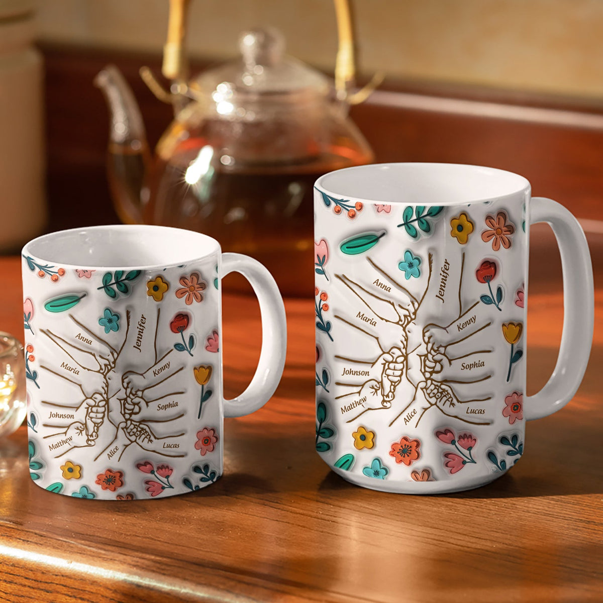 Mom Thoughtful Awesome Sweet Love - Gift For Mother, Mom - 3D Inflated Effect Printed Mug, Personalized White Edge-to-Edge Mug