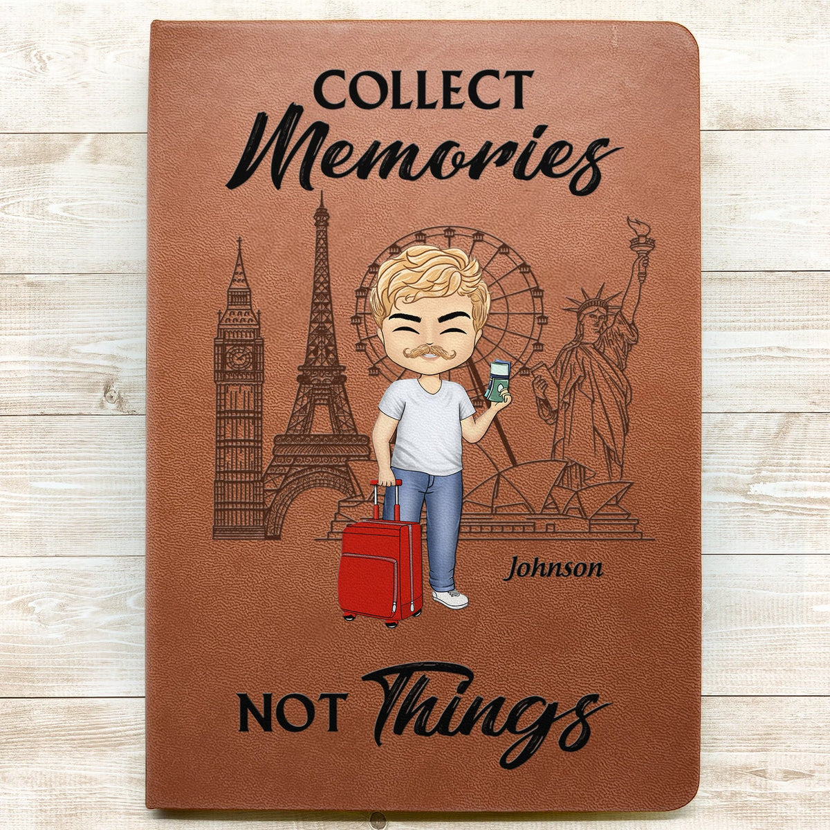 The Memories We've Made - Gift For Traveling Lovers - Personalized Leather Journal