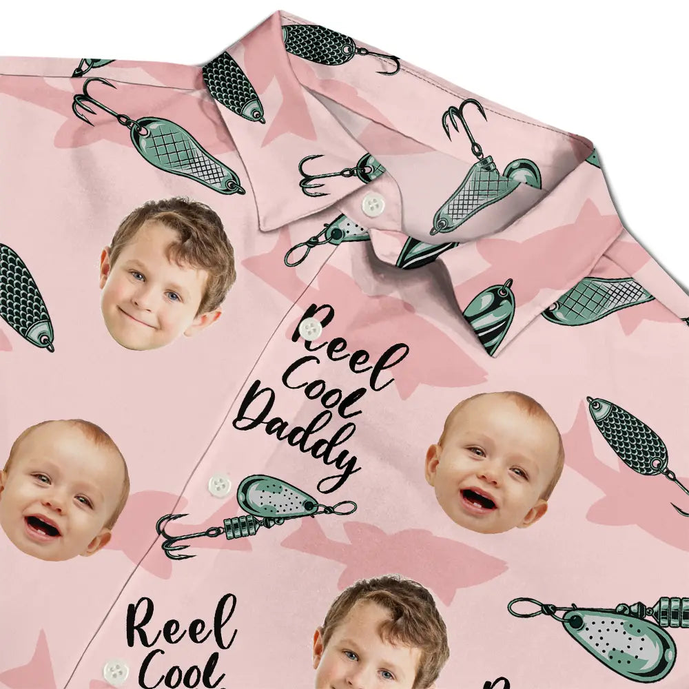 Custom Photo Reel Cool Dad - Personalized Hawaiian Shirt