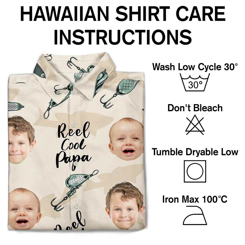 Custom Photo Reel Cool Dad - Personalized Hawaiian Shirt