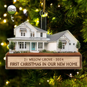 Custom Photo First Christmas In Our New House - Personalized Cutout Acrylic Ornament