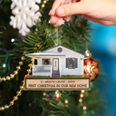 Custom Photo First Christmas In Our New House - Personalized Cutout Acrylic Ornament