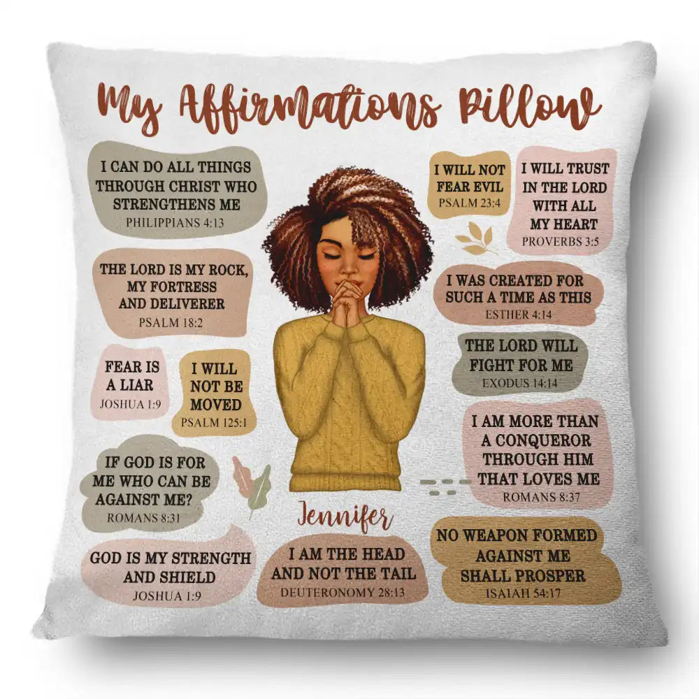 Christian My Affirmation - Personalized Pillow