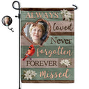 Custom Photo Always Loved Memorial - Personalized Flag