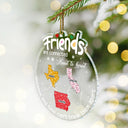 Gift For Bestie - Friends Are Connected Heart To Heart Christmas - Personalized Custom Shaped Acrylic Ornament