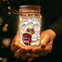 Gift For Couples - God Blessed The Broken Road Married Couples - Personalized Mason Jar Light