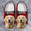 Pet Lovers - Custom Photo Pet Face - Personalized Fluffy Slippers