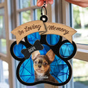 Memorial- Custom Photo In Loving Memory Memorial - Personalized Window Hanging Suncatcher Ornament