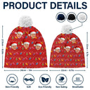 Family, Gift For Kids - Custom Photo Family Face - Personalized Bobble Beanie Hat