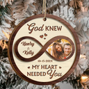 Gift For Couples,Gift For Husband,Gift For Wife,Gift For Boyfriend,Gift For Girlfriend - Custom Photo All Of Me Loves All Of You - Personalized 2-Layered Wooden Ornament