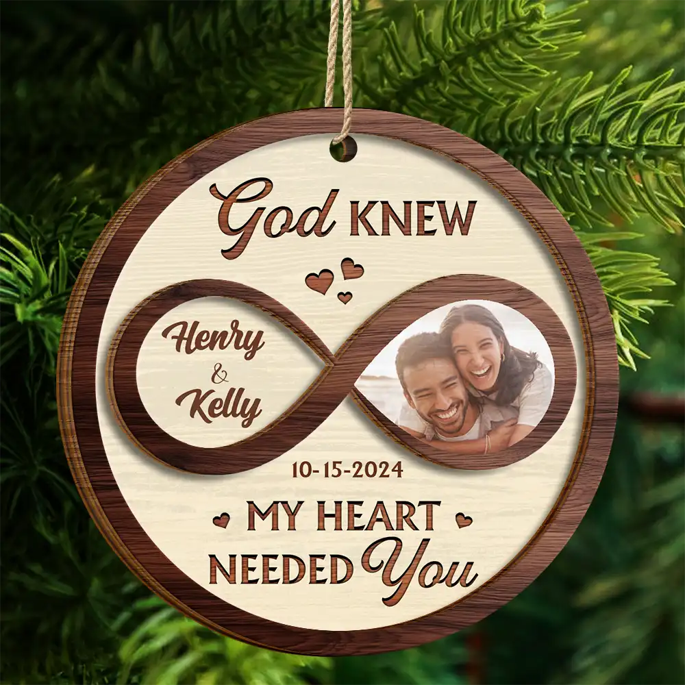 Gift For Couples,Gift For Husband,Gift For Wife,Gift For Boyfriend,Gift For Girlfriend - Custom Photo All Of Me Loves All Of You - Personalized 2-Layered Wooden Ornament