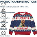 Christmas,Fishing,Custom Photo,Funny - Custom Photo Merry Fishmas - Personalized Unisex Ugly Sweater