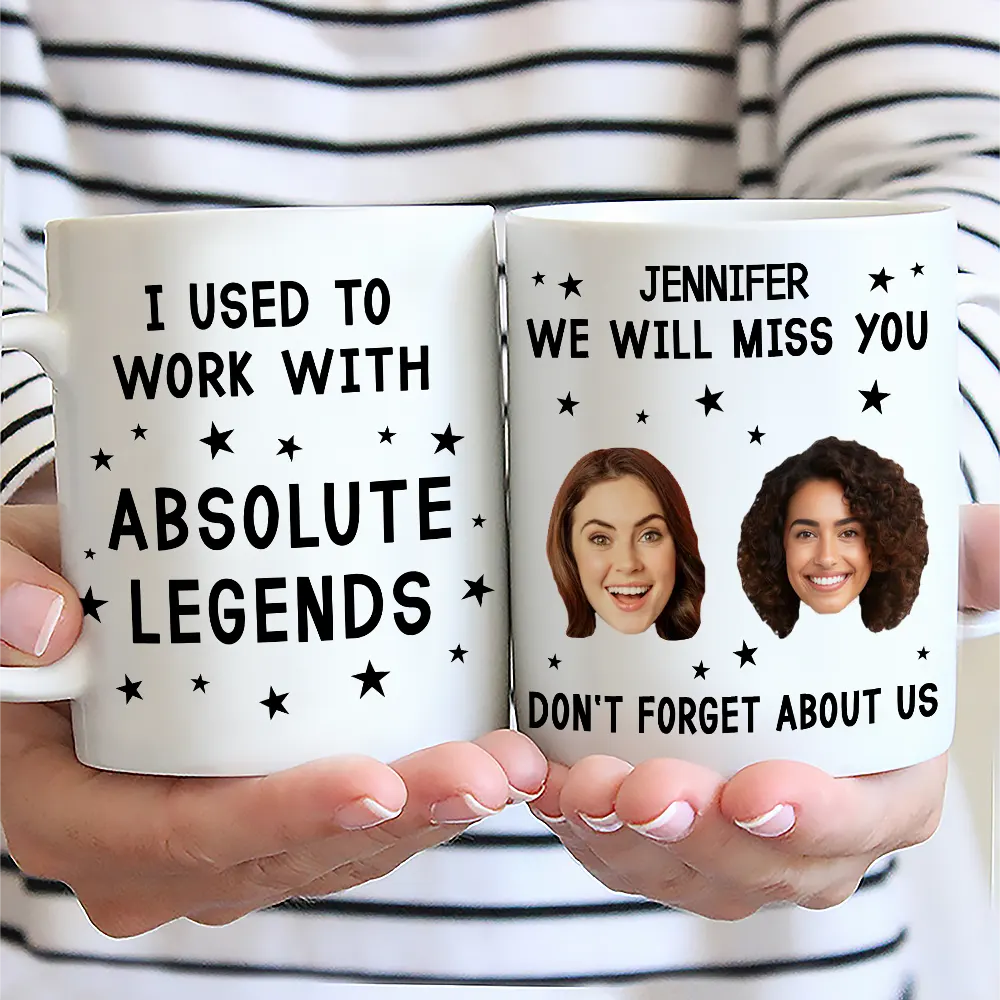 Christmas,Custom Photo,Gifts For Colleagues,Happy - Custom Photo I Used To Work With Absolute Legends - Personalized Mug