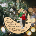 Gift For Couples, Gift For Husband, Gift For Wife, Gift For Boyfriend, Gift For Girlfriend - Next To You Couples - Personalized 2-Layered Mix Ornament