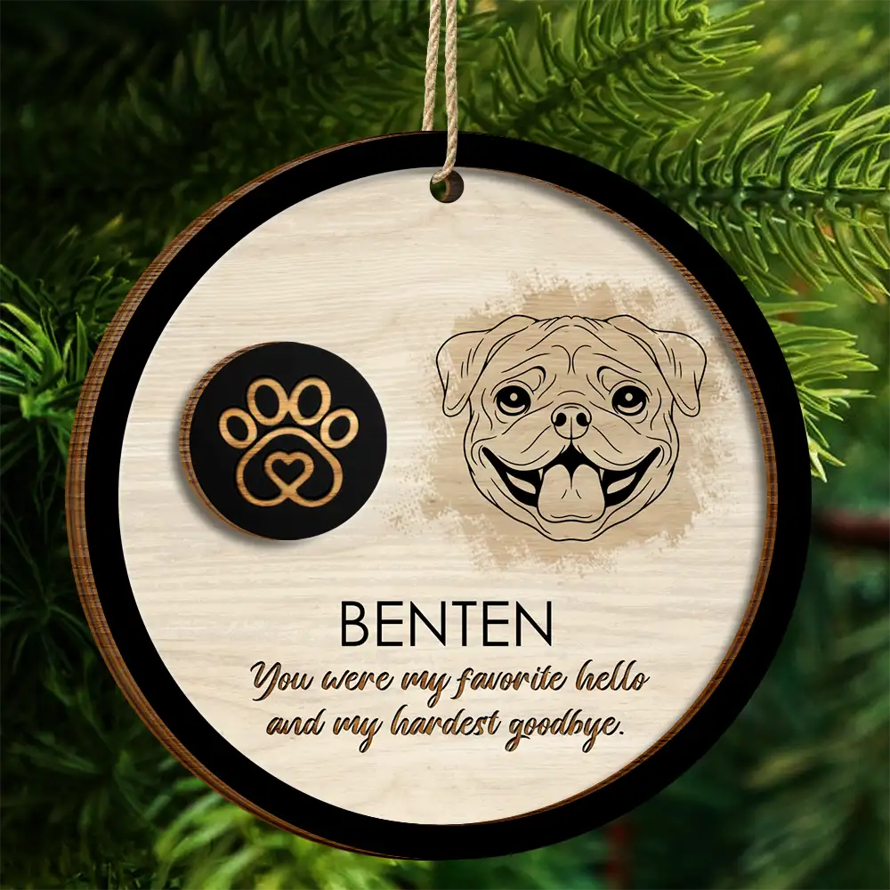 Christmas,Sad,Memorial,Pet Lovers - If Love Could Have Saved You - Personalized 2-Layered Wooden Ornament