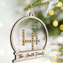 Family - Christmas Family Scrabble Crossword Words To Describe Our Family - Personalized 2-Layered Wooden Orrnament