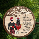 Gift For Couples, Gift For Husband, Gift For Wife, Gift For Boyfriend, Gift For Girlfriend - Christmas Couple And So Together They Built A Life - Personalized 2-Layered Wooden Ornament