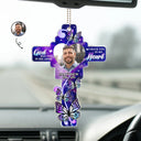 Memorial,Custom Photo,Sad - Custom Photo God Has You In His Arms - Personalized Acrylic Car Hanger