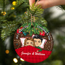 All I Want For Christmas Is You - Christmas Gift For Couple - Personalized Custom Circle Ceramic Ornament