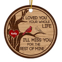 I Loved You Your Whole Life - Memorial Gift For Loved - Personalized Custom Circle Ceramic Ornament