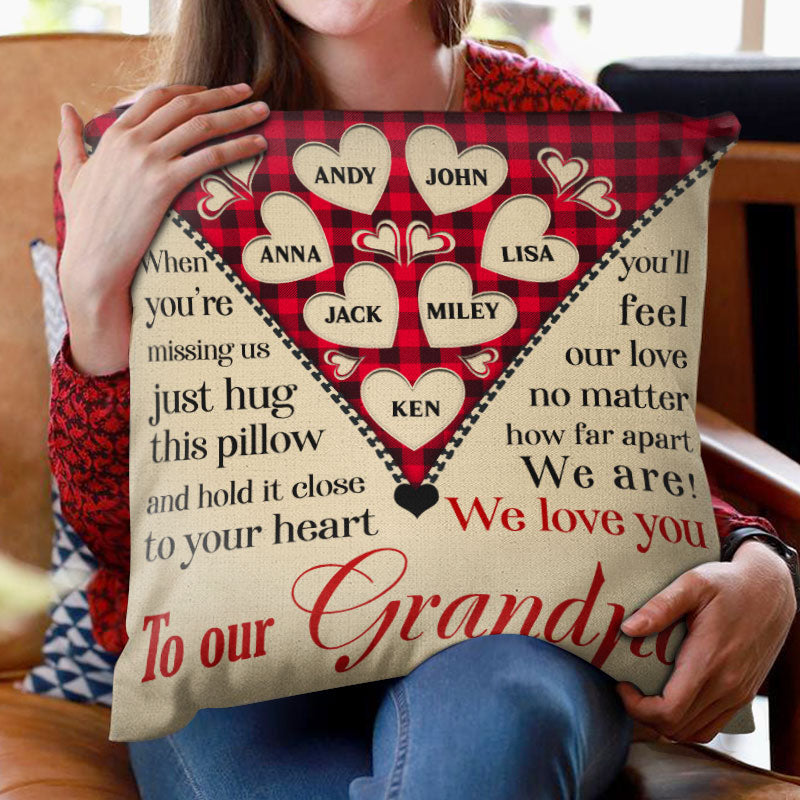 To Our Grandma When You're Missing Us - Gift For Grandparents - Personalized Custom Pillow