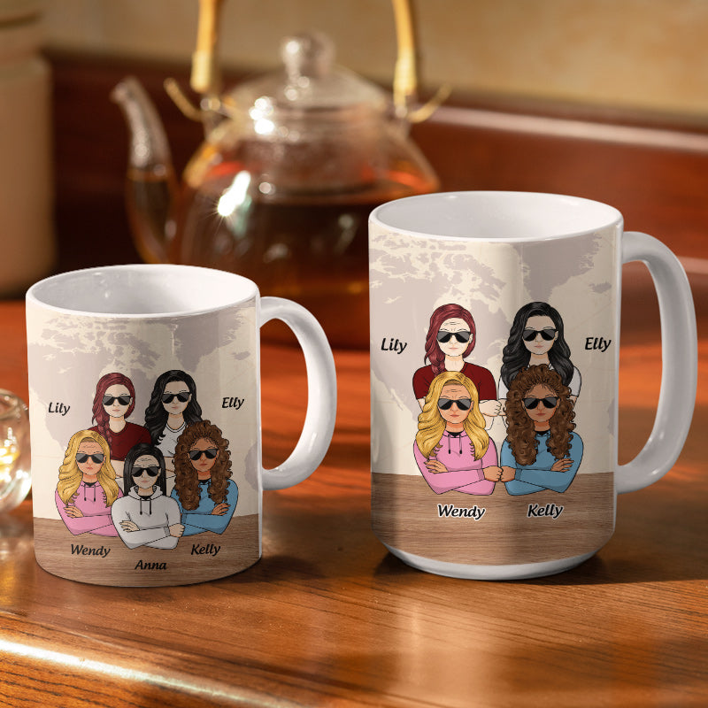 I Have Crazy Sisters - Gift For BFF - Personalized Custom White Edge-to-Edge Mug