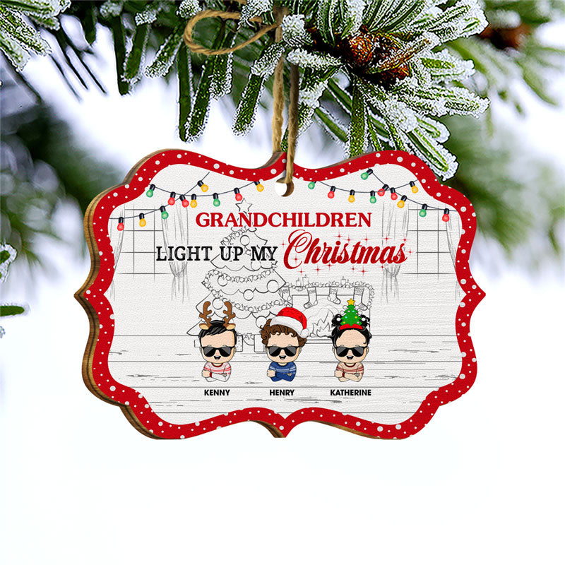 Christmas There Is No Greater Gift Than Grandchildren - Christmas Gift For Family - Personalized Custom Wooden Ornament